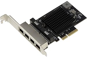 KALEA-INFORMATIQUE PCIe 2.5 LAN Quad Gigabit ethernet 10 100 1000 2500 1G 2.5G 4 porte RJ45. Con chipset Realtek RTL8125