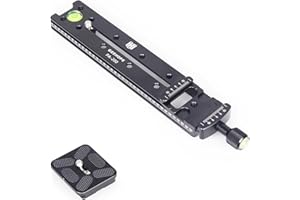 GEEHOPE PA-200 Lange Schnellwechselplatte 200 mm Arca Swiss Universal Standard Schiene Nodal Slide Metall Klemme für Panorama-Makro-Fotografie DSLR Kamera Objektiv Stativ Einbeinstativ Kugelkopf