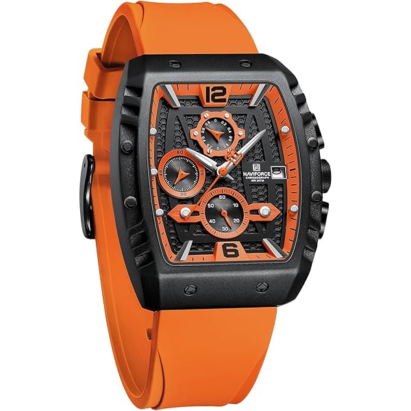 I0I&I0I Orologio da uomo al quarzo, orologio da uomo intagliato, alla moda, luminoso, impermeabile, in pelle, Nero , Moderno