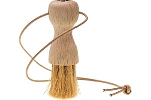 ERBECEDARIO Spazzola viso setole naturali per Dry Brush, Legno di faggio e Setole Naturali Palmito, Spazzola Scrub viso elimina le impurità e stimola la Microcircolazione, Esfoliante viso per pelle più Liscia