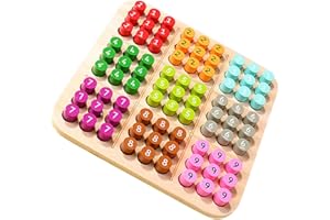 BESPORTBLE Holz Sudoku für Pädagogisches Legespiel mit Bunten Formen Leicht und Tragbar Fördert Gedächtnis und Geeignet für Vorschulkinder Ab Jahren