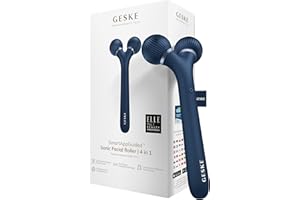 GESKE | Rouleau facial sonique SmartAppGuided™ | 4 in 1 | Appareil pour le visage | Rouleau facial professionnel | Raffermit et redessine la peau du visage