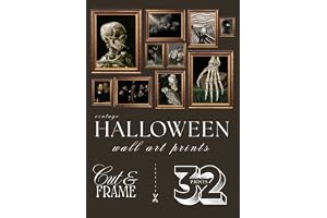 Vintage Halloween Wall Art Prints: Cut & Frame, Halloween Posters, Dark, Gothic, Moody and Spooky Decor in a Creepy Grunge Style for Gallery Walls, Home Decor and Creative Crafts