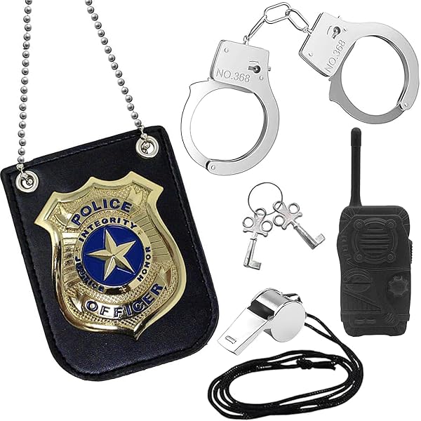 Insignia De Policía De Metal Plateado – Accesorio Para Disfraces De Policía, SWAT O FBI, Con Clip Para Sujetar