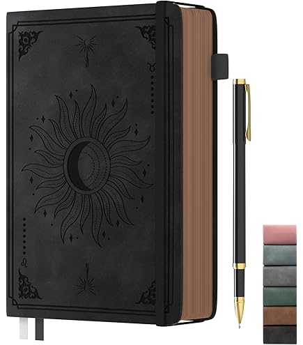 A5 lederen gelinieerd notitieboek elegant zakelijk notitieboek/notitieblok, dagboek notitieboek met penlus, 180 vellen papier, perfect voor kantoor, school, thuis