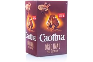 Cioccolata da bere originale Caotina, bastoncini - porzione tazza, cacao in polvere con il miglior cioccolato svizzero, cioccolata calda sostenibile e certificata, 2x150g