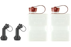FuelFriend®-PLUS CLEAR - jerrycan 1,0 litre + bec verrouillable - 2 articles - parfait pour les motos, les voitures et plus encore
