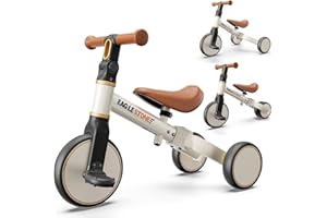 EagleStone 3-in-1 Toddler Bike, Kids Balance Bike & Ride-On Tricycle for 18 Months to 4 Years, Outdoor and Indoor Gift Bike for 1-3 Year Old, Birthday Present Toy for Boys & Girls