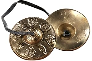 BORFUE Tibetan Tingsha Cymbals Handcrafted Tibetan Meditation Buddhist Percussion Instruments for Yoga Mediation Zen Practice Sound Therapy Healing