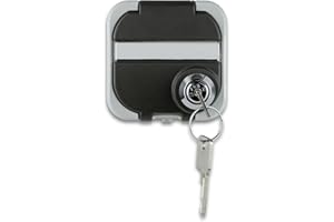 REV AquaTop, Feuchtraumsteckdose, IP44, Steckdose abschliessbar, einpolig, Aufputz, grau