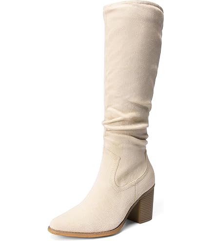 Women's Low Heel Dance Boots - Suede Sole Knee-High Flat Boots With Side Zipper For Latin, Ballroom - View #9