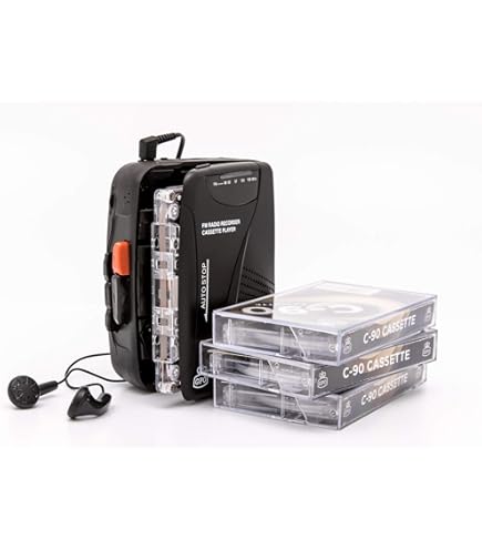 Portable Cassette Player Recorder, Compact Music Player, AM FM Radio Cassette Player, Built-in Speaker, USB Or 2 AA Batteries, Power Supply, With - View #4