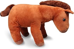 FORTUNING'S JDS 23,6 zoll Pferd Plüschtier Spielzeug Gefüllte Pferde Kuscheltier Plüsch-Pony-Kissen, superweiches Plüsch-Kissen, Plüsch-Pferd-Tier-Kuschel-Umarmungs-Kissen, Geburtstagsgeschenke für Jungen und Mädchen