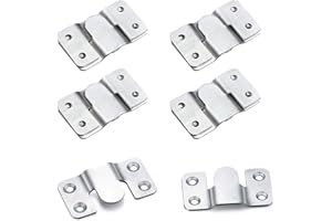 NORSON-NADISHA 10 Pièces Support Montage Dissimulé de Meubles Embarqué Interverrouillage Pendaison, Boucle Quincaillerie Murale en Acier Inoxydable pour Accrocher miroir Cadre Dosseret Meubles