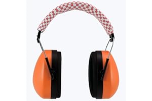 Alecto BV71OE Nauszniki Ochronne dla Dzieci, Składane, Ochrona Słuchu i Hałasu, Od 18 Miesięcy do 12 Lat, Kolor Pomarańczowy