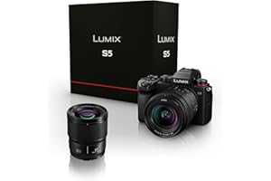Panasonic Lumix S5K | Fotocamera ibrida Full Format + Lumix S 20-60mm F3.5-5.6 + Lumix S 85mm F1.8 (24MP, Video 4K 4:2:2 10bit, doppia stabilizzazione, V-Log, Tropicalizzato) - Versione francese