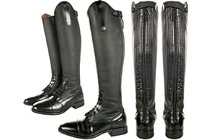 HKM 9113 Reitstiefel Sevilla, Rindsleder, Langlänge/Enge Weite, Unisex 36-46, Pantalon Mixte