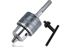 GARHWAL Zahnkranzbohrfutter 1,5-13 mm, 1/2-20UNF, Zubehör für Bohrhämmer, inklusive SDS-Plus Adapter Aufnahme, aus hochwertigem Vollmetall gefertigt und ideal für den harten Einsatz geeignet