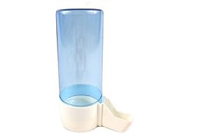 Global Pet Blue Anti Algae Feeder & Drinker Bottles Cage Aviary Fronts for Finch, Canary, Budgie, Small Birds - 200ml (5 Bottles)