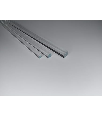 Barra Quadra In Acrilico Trasparente | 15x15 Mm, Lunghezza 1000 Mm | Alta Trasparenza, Superficie Lucida | Qualità Plexiglas