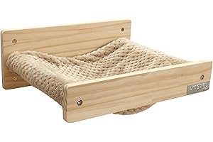 KERBL PET Amaca da parete Timber, 38x33,5x16 cm, naturale/talpa