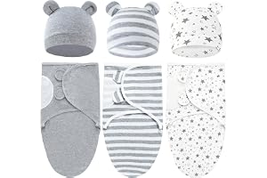 HAGOT 3-pack Baby Swaddles, baby 0–3 månader, 100 % ekologisk bomull, för nyfödda, unisex
