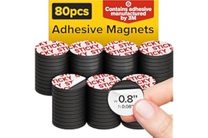 X-bet MAGNET Magnetic Dots - Self Adhesive Magnet Dots (0.8" x 0.8") - Peel & Stick Magnetic Circles - Flexible Sticky Magnets - Sheets is Alternative to Magnetic Squares, Stickers