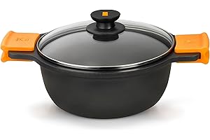 BRA Efficient Cacerola Alta, Metal, Negro, 20 cm