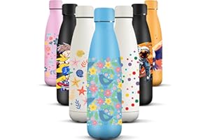 HoneyHolly Borraccia Termica, 500 ml Senza BPA, Bottiglia Termica, Isolamento a Doppia Parete, Borraccia, A Prova di Perdite, Acciaio Inossidabile 18/8, Borraccia Acciaio Inox per Sport, Scuola, Yoga