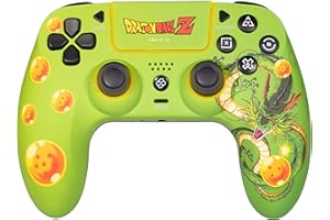 FRTEC – Mando Inalámbrico con Luz LED RGB Compatible con PC y PS4, Gamepad Bluetooth, Batería 950mAh, 10 horas de autonomía (Dragon Ball Shenron)