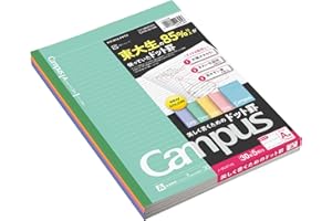 Kokuyo Campus Smooth-Writing Notepad Semi-B5 A-Ruled 7mm 30 Pages 5 Cover Colors -3CATNX5 from Japan [SET of 5]