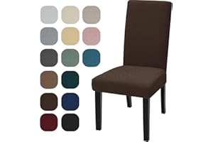 YSTELLAA Coprisedie Con Schienale 6 Pezzi, Coprisedia Elasticizzati, Copri Sedia Soggiorno, Coprisedie Universali, Coprisedie Antigraffio Gatto, Fodera Sedia, Copertura Sedia, Caffè