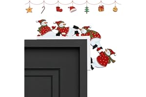 LXONTSG Decoración de Esquina de Puerta Navideña, Decoración Marco de Puerta Hogar, Adorno Navideño para Puerta de Madera, con Adhesivo, para Ventana Pared Marco de Fotos Deco (B)