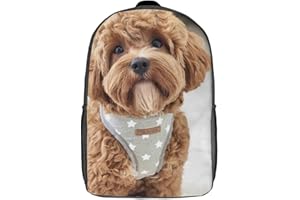 LENTLY Cockapoo Cute Bags for School 3D Printing Backpack Kids Primary Polyester Schoolbags Large Capacity Students Shoulder Backpacks for Boys And Girls