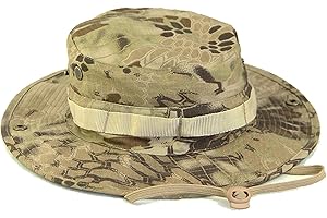 QMFIVE Tactical Boonie Hat, Sombrero Redondeado de Camuflaje Pescador Sun Protection Cap para Outdoor Climb Camping