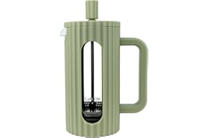 Café Olé Ciao Cafetière 3 tasses, passoire en acier inoxydable, cafetière à piston, vert