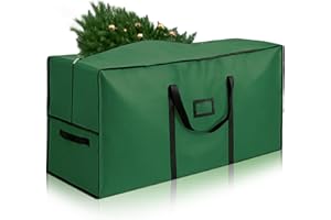 AWDK Christmas tree storage bag Fits Up to 7.5ft Tall, 600D Oxford waterproof with Durable Handles & Zipper Xmas Tree Storage Bag (Green)