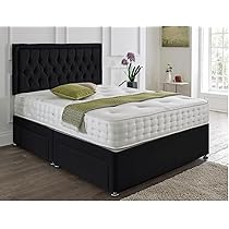 SANA SLEEP Premium Designer Fabric Divan Bed Set With Open Coil Spring Memory Foam Mattress, 2 - View #12