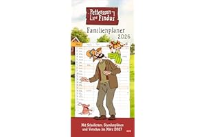 Pettersson und Findus Familienplaner 2026: Familienkalender mit dem beliebten Bilderbuch-Duo. Praktischer Wandkalender mit 5 Spalten. Liebevoll ... für Familien. (Familienplaner Heye)