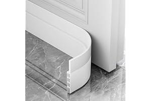 AOTUAO Paraspifferi Sottoporta, Paraspifferi Porta Blindata 400 X 5cm, Risparmiare Energia Paraspifferi Porta Ingresso, Paraspifferi Sottoporta Blindata Autoadesiva,Riduce il Rumore,anti Freddo-Bianco