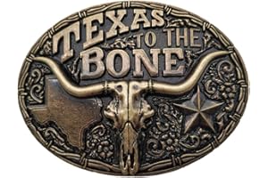 Xwest Texas to the Bone Western Belt Buckle Cowboy Longhorn Buckles