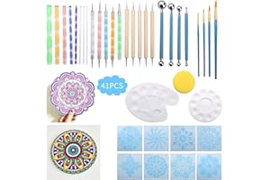 Dotting tool , Liesun 41 Stück Mandala steine bemalen set, Mandala Rock Punktierung , Malerei Werkzeuge Dotting Tools dot painting dot painting werkzeug zum bemalen