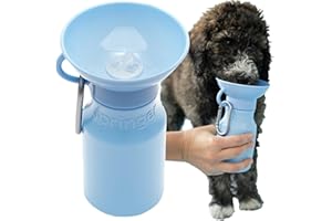 Springer Mini Travel Water Bottle – 426ml Small Dog Water Bottle with Patented Leak-Proof Design for Walking, Hiking and Traveling, BPA-Free (Sky Blue)