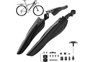 OUXI Jeu de Garde-Boue pour Vélo, Garde-Boue Portable et Ajustable pour Vélo, Garde-Boue Avant et Arrière pour VTT, Vélo de Route, Vélo de Montagne, 24/26/27,5 Pouces