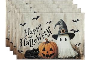 Artoid Mode katt pumpa spöke glad halloween bordstabletter 30 x 45 cm set
