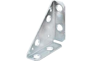 Alberts 337254 - Piastra angolare, zincata, 50 x 50 x 70 mm