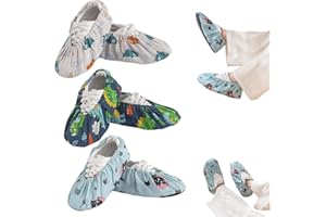 EIHI 3 Paia Copriscarpe Riutilizzabili, Copriscarpe Casa Ospiti, Antiscivolo Copri Scarpe, Sovrascarpe Antipolvere, Copriscarpe Lavabili, Copertura Scarpe per La Casa Moquette Pavimento(3 Colori）