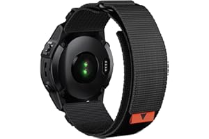 YOOSIDE Correa táctica de nailon para Garmin Fenix 7X / Fenix 6X / Fenix 5X / Enduro 2, mejora QuickFit 26 mm Loop Weave Nylon Gurtband Handgelenkbänder para Tactix 7 Pro, Descent Mk2