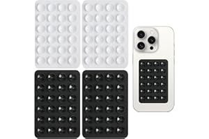VIDACHARMY 4 Ventosa para Movil, Soportes de Ventosa para Teléfono Móvil, Ventosa de Silicona para Coche, Ventosa para Banco de Energía, Ventosa Movil, para Vídeos Selfie de Teléfonos Móviles (Negro,Blanco)
