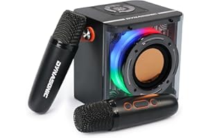DYNASONIC B52 Karaoke with Two Microphones Bluetooth Speaker Karaoke for Kids Electronic Toy Kids Gifts for 3-15 Years Old Kids (Black)